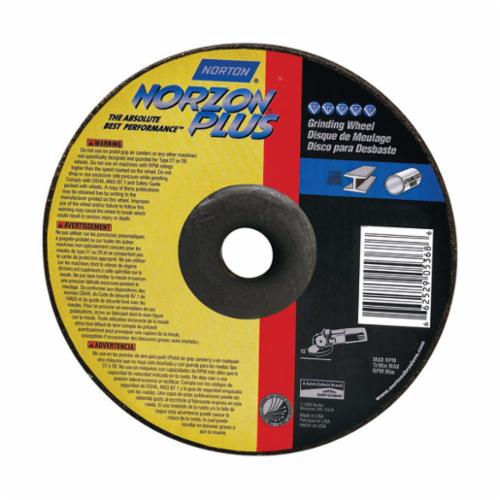 4 x 1/8 x 3/8 In. NorZon Plus Grinding and Cutting Whl SGZ 24 S T27