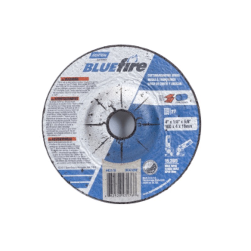 4-1/2 x 1/4 x 5/8-11 In. BlueFire Grinding Wheel ZA 24 S T27
