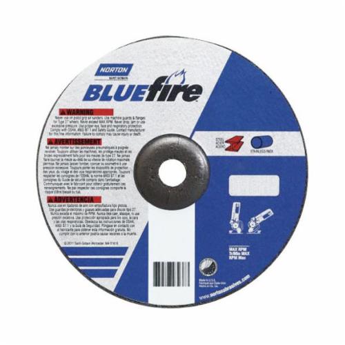 5 x 1/4 x 7/8 In. BlueFire Grinding Wheel ZA 24 S T27