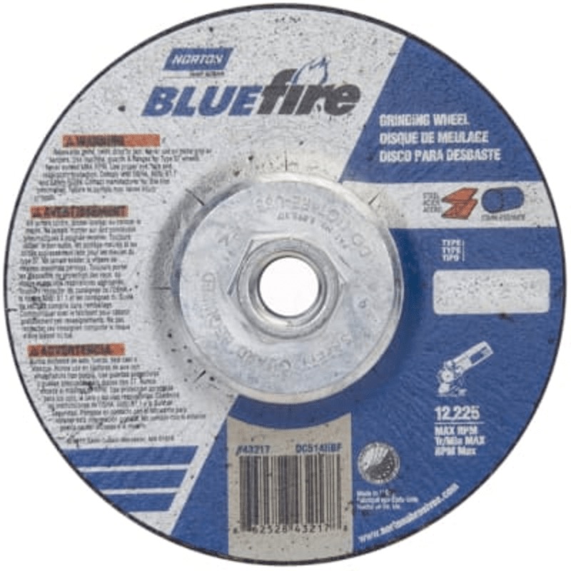 5 x 1/4 x 5/8-11 In. BlueFire Grinding Wheel ZA 24 S T27