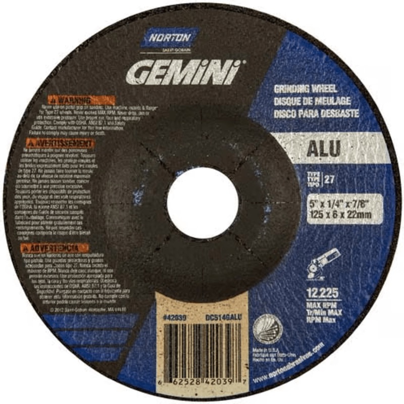 5 x 1/4 x 7/8 In. Grinding Wheel – Aluminum A 20 P T27