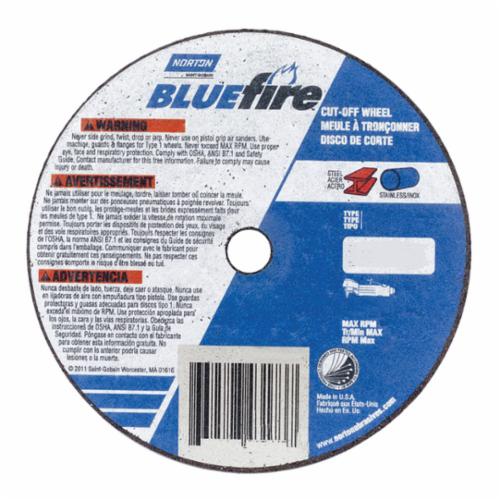 Meule à couper Norton® BlueFire™ RightCut 4-1/2 X 1/16 x 7/8 T01 / T41