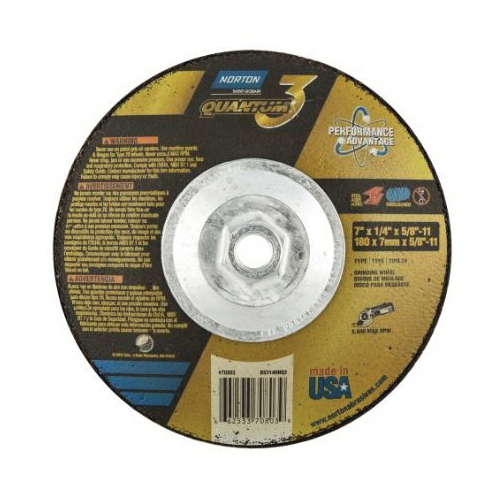 7 x 1/4 x 5/8-11 In. Quantum3 Saucer Wheel SG 20 U T28