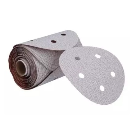 5 In. A275OP No-Fil Paper PSA Vacuum Disc Roll 100 Grit AO 100 Per Roll
