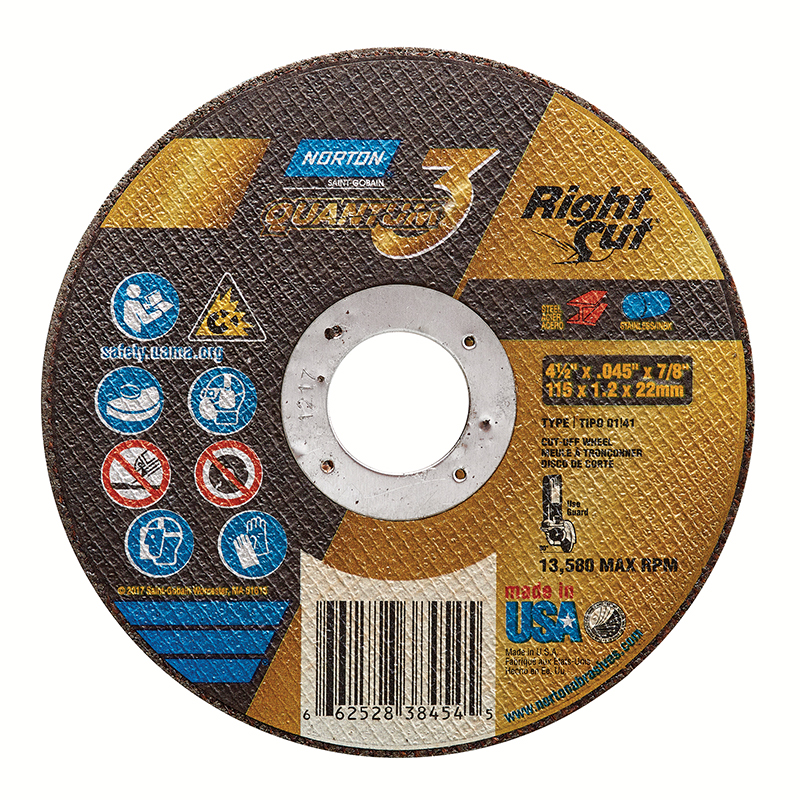 4-1/2 x .045 x 7/8 In. Quantum3 RightCut Cut-Off Wheel SG 36 V T01/41