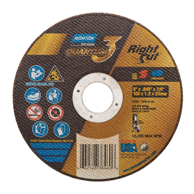 5 x .045 x 7/8 In. Quantum3 RightCut Cut-Off Wheel SG 46 V T01/41