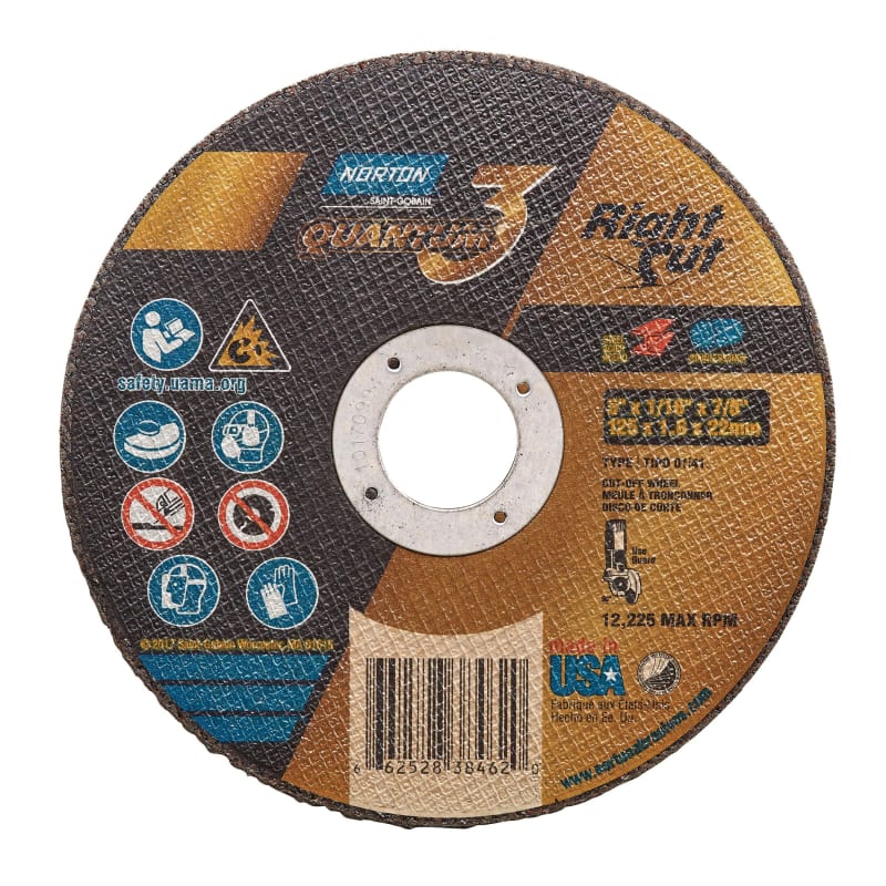 Meule à tronçonner RightCut™ Quantum 3 5 po X 7/8 po type 01/41