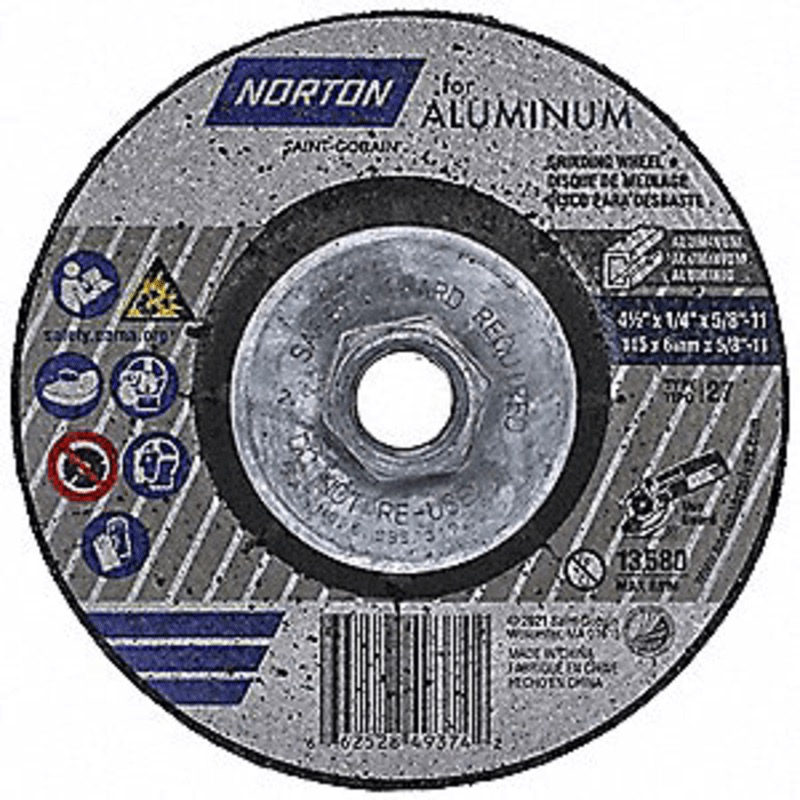 4-1/2 x 1/4 x 5/8 In. Grinding Wheel – Aluminum A 20 P T27