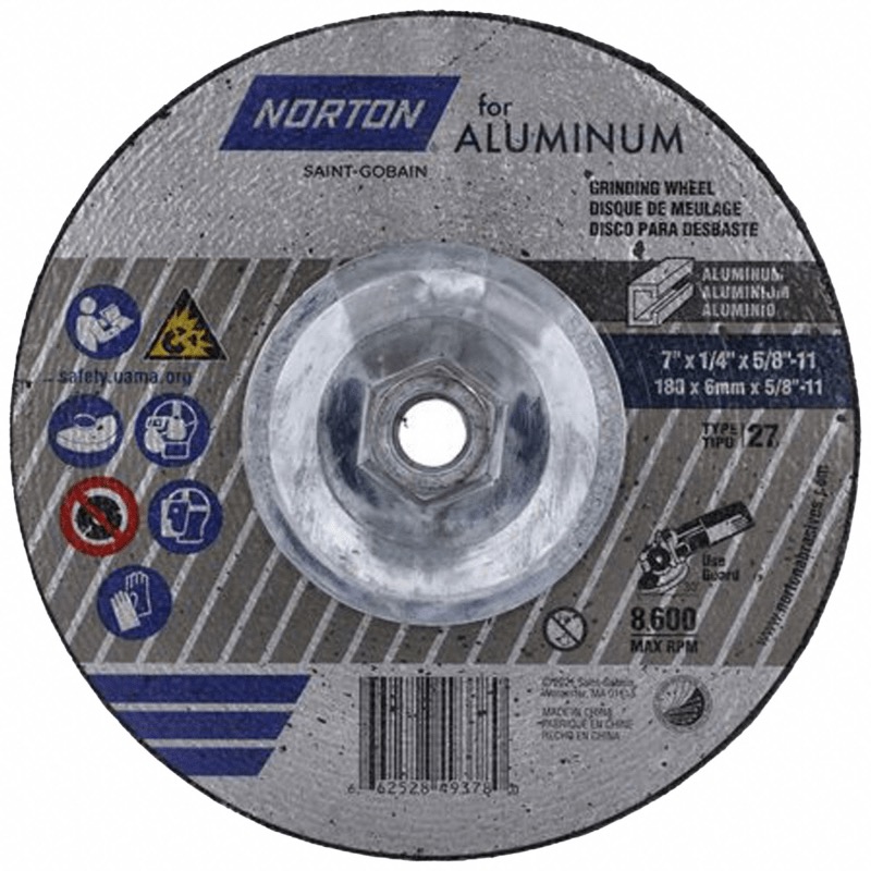 7 x 1/4 x 5/8 In. Grinding Wheel – Aluminum A 20 P T27
