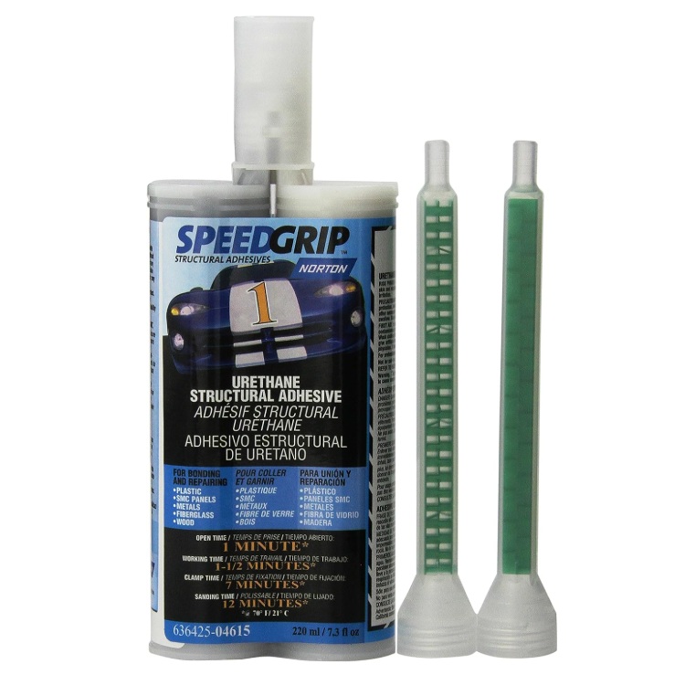 NORTON® SPEEDGRIP™ 1-minute urethane structural adhesive for plastic repair (220 mL dual cartridge)