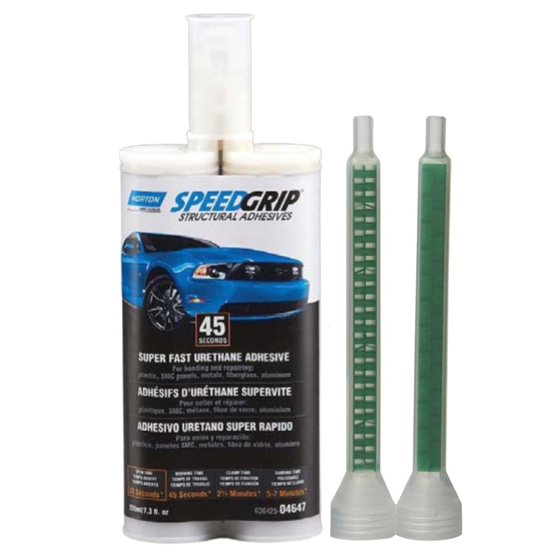NORTON® SPEEDGRIP™ 45-second urethane structural adhesive for plastic repair (220 mL dual cartridge)