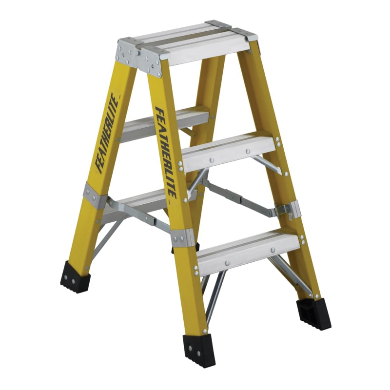 3' TYPE 1A FG TRESTLE Twin Step Ladder Featherltie