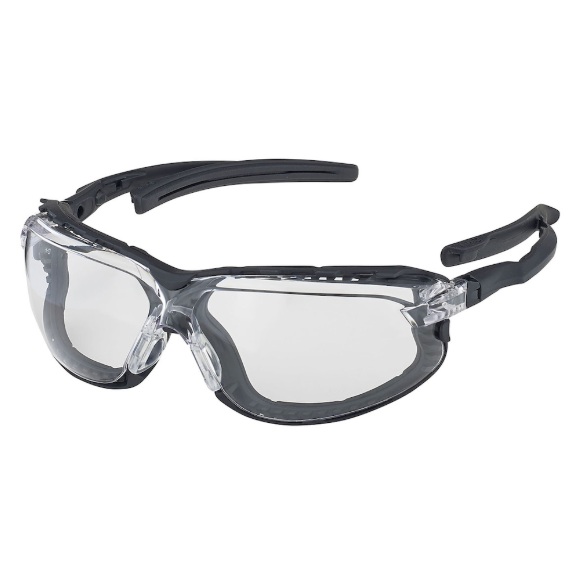 Lunettes de sécurité Fusion Plus™ avec lentilles claires, joint en mousse et revêtement 4A