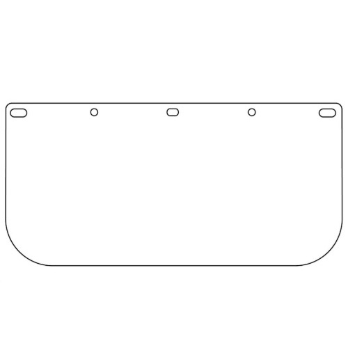 Visière plate en PETG clair Dynamic™ 15-1/2 X 8 X 0.04