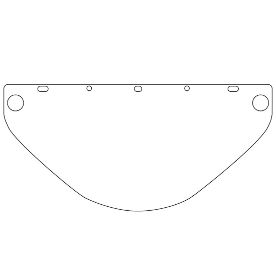 Visière plate en PETG clair Dynamic™ 20 X 9-1/2 X 0.04