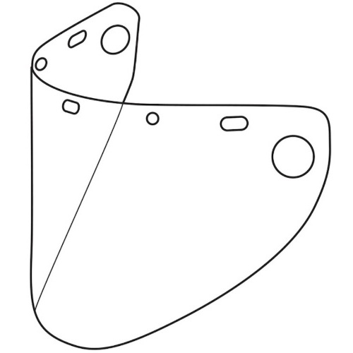 Visière moulée en PETG clair Dynamic™ 20 X 9-1/2 X 0.06