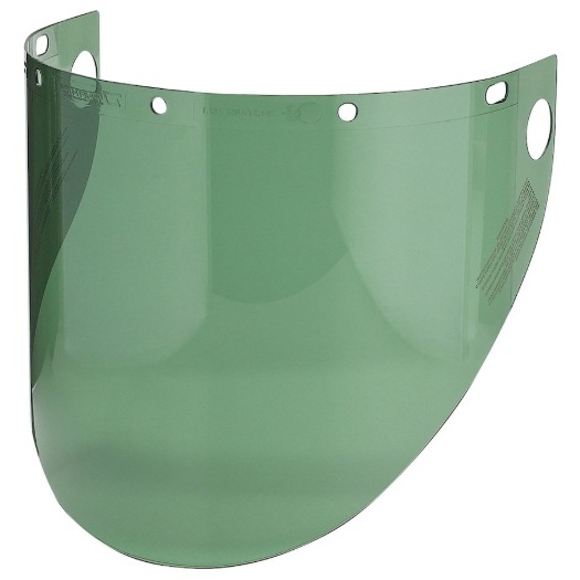 Visière moulée en polycarbonate vert Dynamic™ 20 X 9-1/2 X 0.04