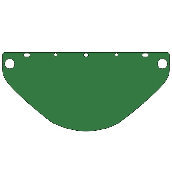 Visière plate en polycarbonate vert Dynamic™ 20 X 9-1/2 X 0.04