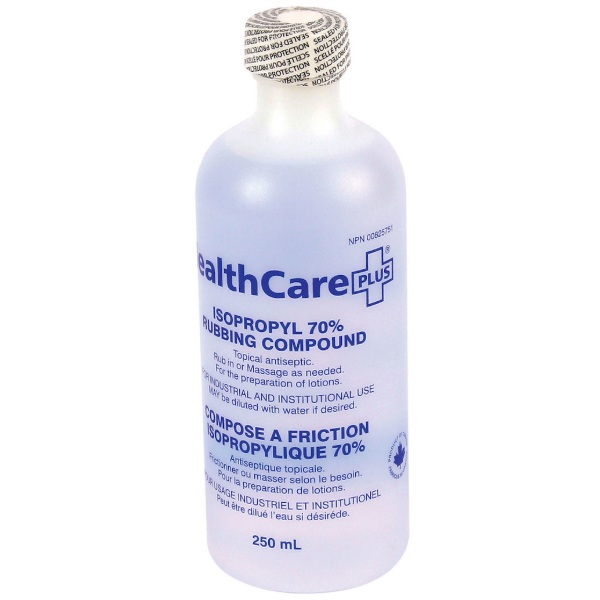 Alcool à friction isopropylique 70% (bouteille 250 mL)
