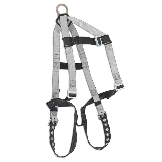Harnais réglable en 5 points Hybrid Econo™ gris avec sangles de jambes à œillets, S/L