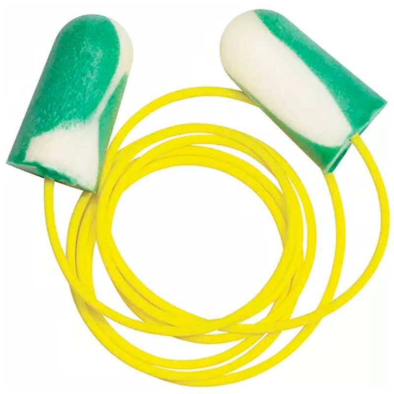 Bouchons d'oreilles biosourcés avec cordon Mega Bullet™ Biosoft™ 32 dB NRR (100 paires/bte)