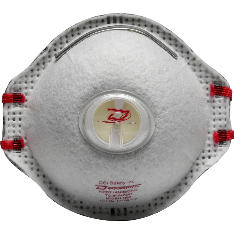 Respirateurs contre les particules jetables Dynamic™ homologués N95 avec valve d'expiration papillon et protection contre les vapeurs organiques (VO)