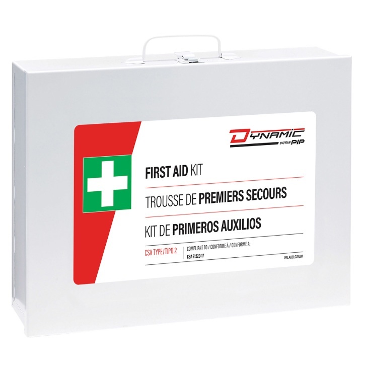 Trousse de premiers soins large CSA type 2 Dynamic™ dans une boîte en métal