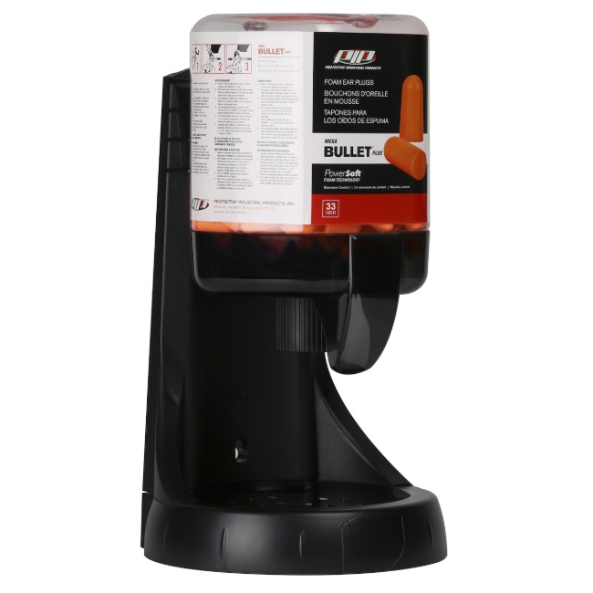 Distributeur de bouchons d'oreilles prérempli Mega Bullet™ Plus 33 db NRR (capacité de 250 paires)