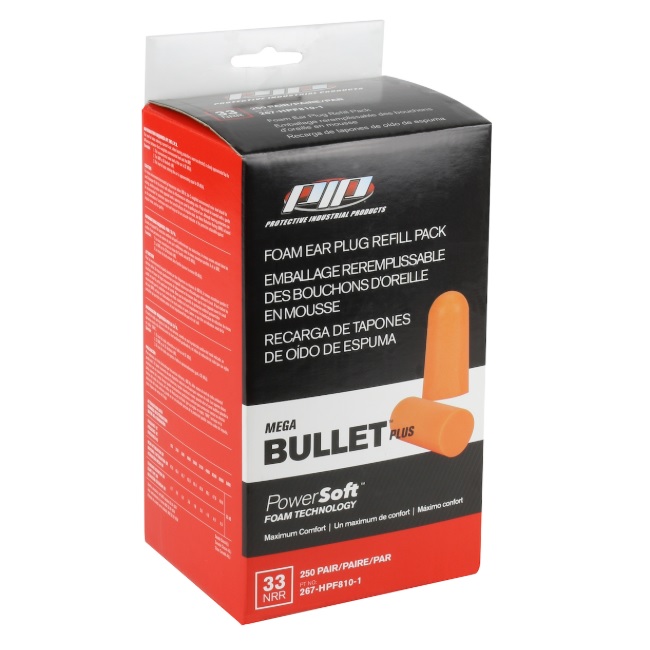 Recharge de bouchons d'oreilles Mega Bullet™ Plus pour distributeur, 33 dB NRR (250 paires/bte)