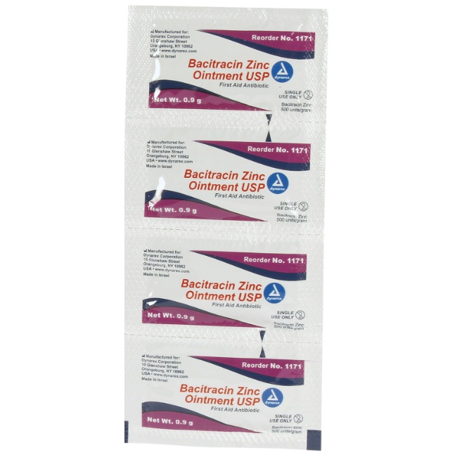 Onguent antibiotique à la bacitracine de zinc (25 sachets de 0.9 g)
