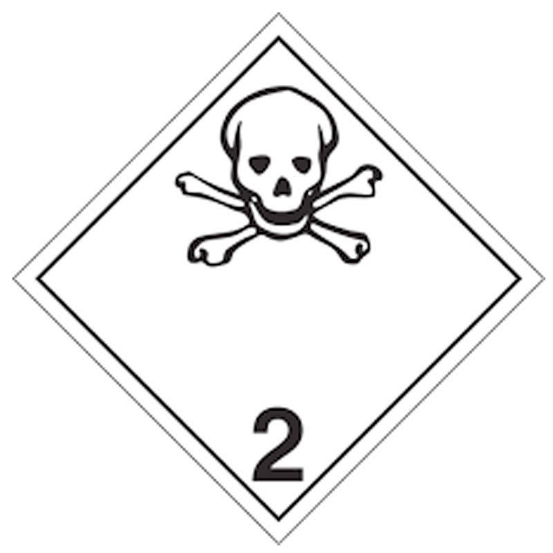 Class 2.3 toxic gases plastic TDG placard