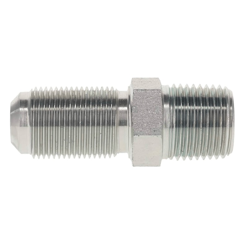Raccord pour cloison en acier droit 1/4 M-JIC X 1/4 M-NPT