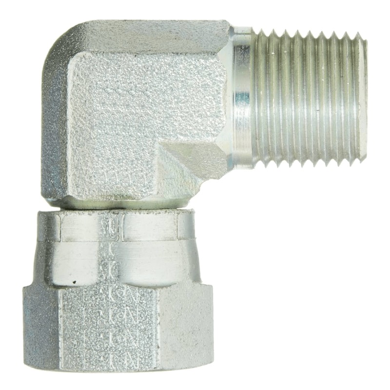 Weatherhead steel 90 deg elbow 5/8 F-JIC swivel X 1/2 M-NPT