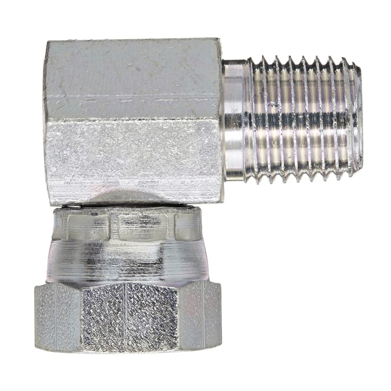 Steel 90 deg elbow 1/8 F-NPSM swivel X 1/8 M-NPT