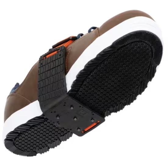 Crampons antidérapants haute visibilité pour milieu de semelles plates, taille unique (paire)