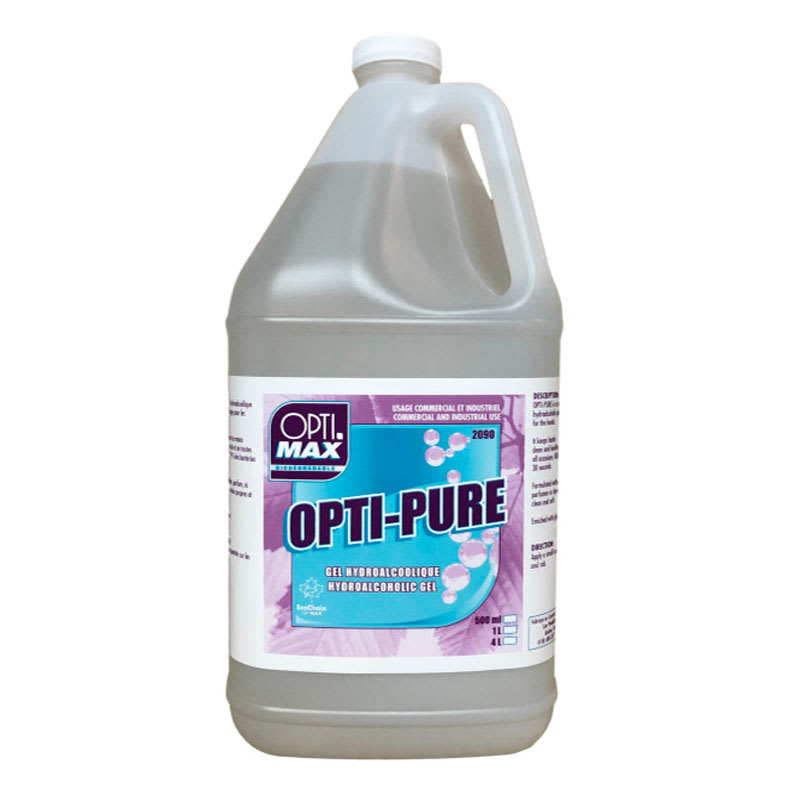 Opti-Pure hydro-alcoholic sanitizing gel 70% 3.78L