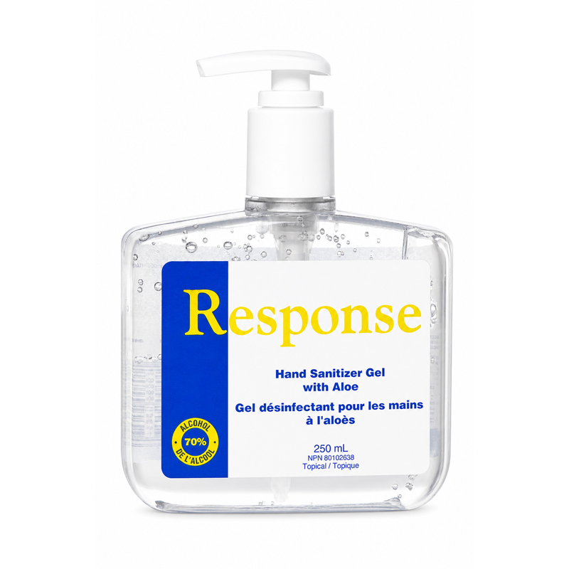 Response® hand sanitizer gel with aloe (250 mL bottle)