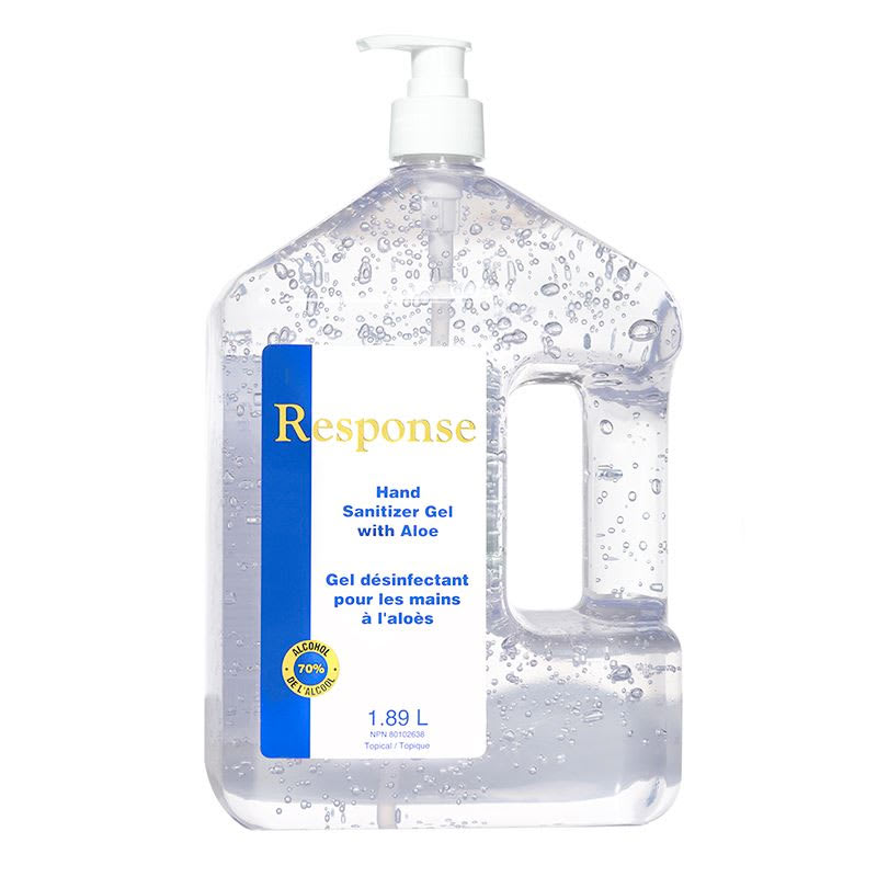 Response® hand sanitizer gel with aloe (1.89 L bottle)