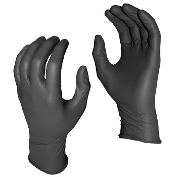 Gants jetables de qualité industrielle en nitrile Grease Monkey® 8 mil noirs, XL