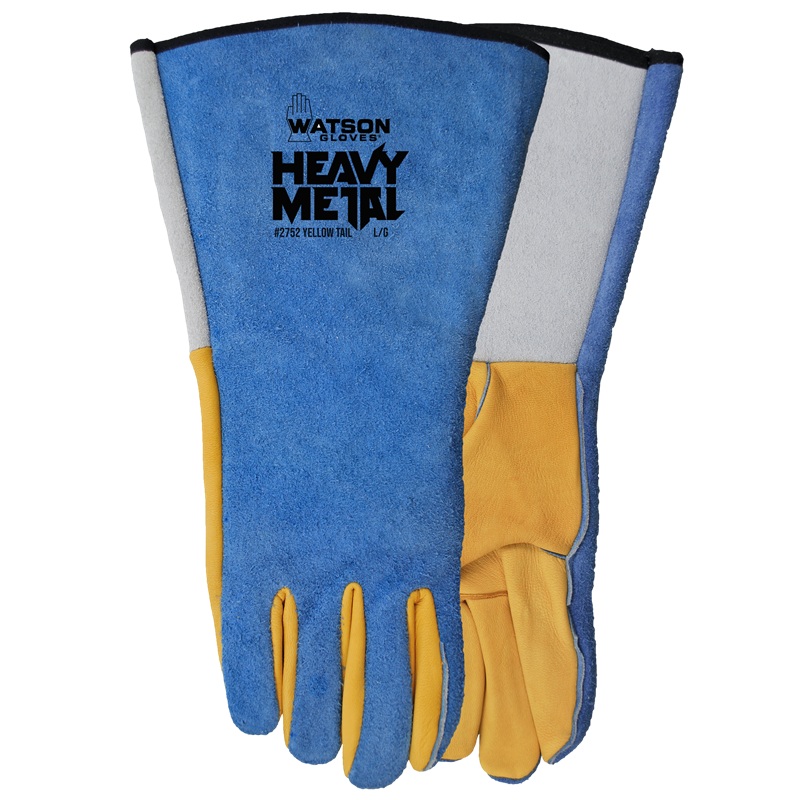 Gants de soudage MIG/TIG en cuir Heavy Metal™ Yellow Tail avec protection contre la chaleur, L