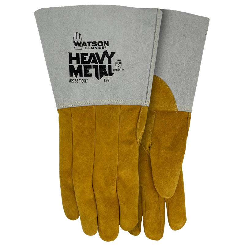 Gants de soudage TIG en cuir Heavy Metal™ Tigger avec protection contre la chaleur, S