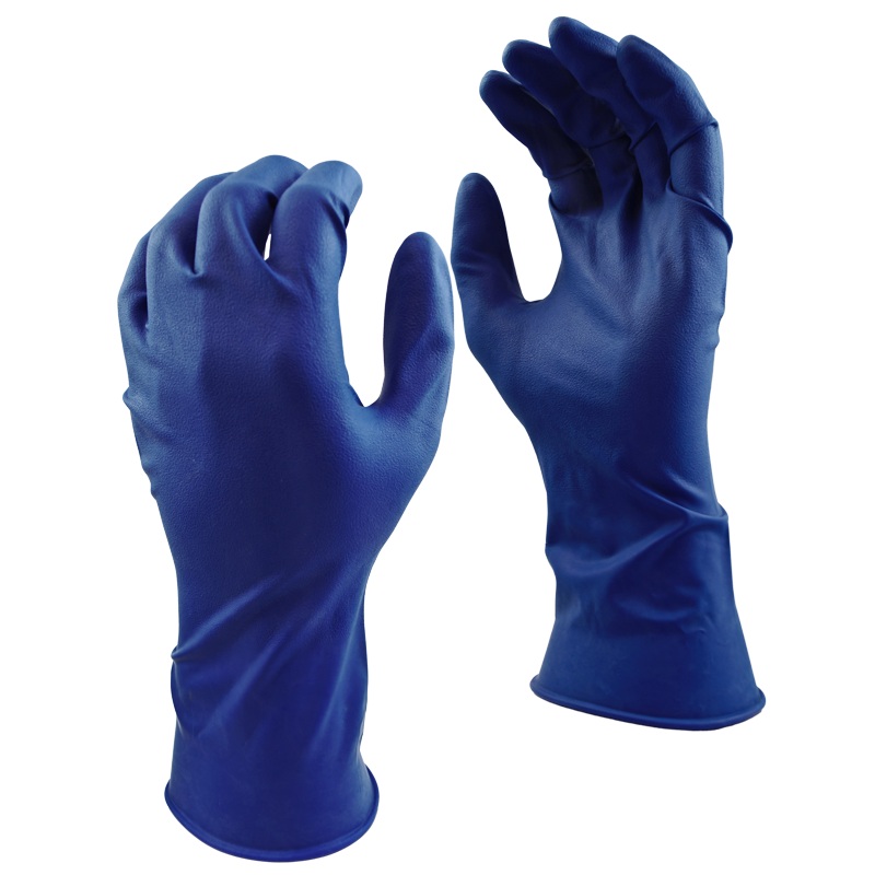 Gants jetables de qualité industrielle en latex Grease Monkey® 15 mil bleus, S