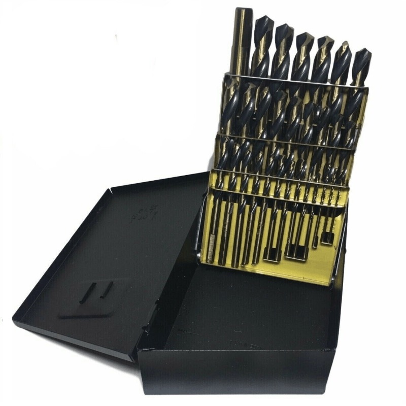 Assortiment de mèches haute performance or/noir de 1/16 à 1/2 en 64e (29 pcs)