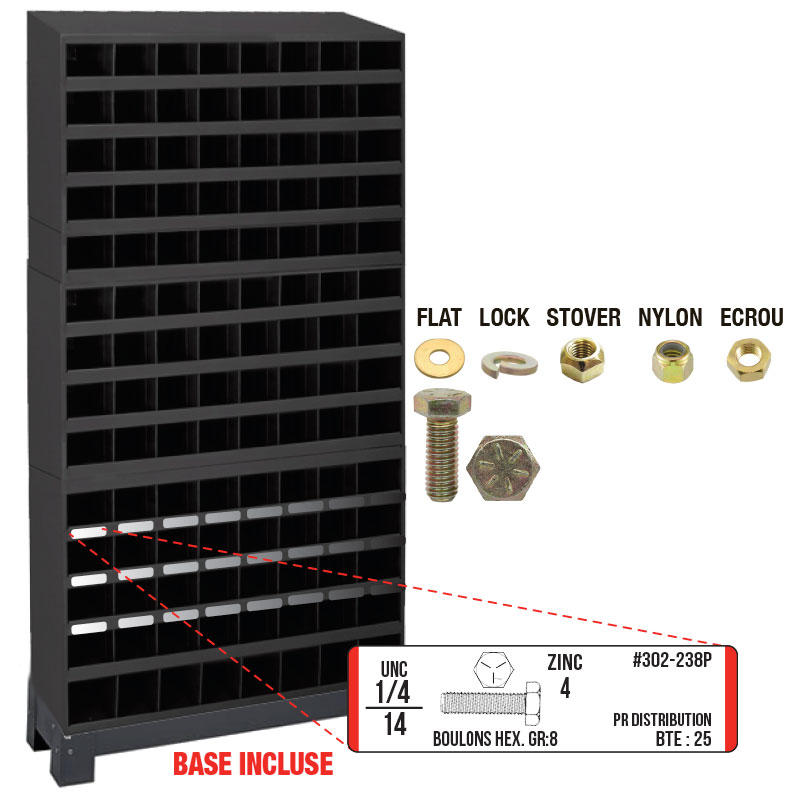 2 casiers à roulement avec 1 base