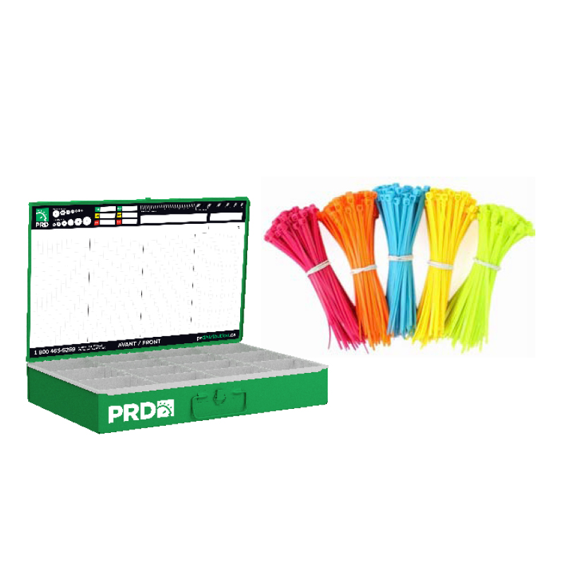 Assortiment d'attaches de couleurs variées 4 po et 8 po (1601 pcs)