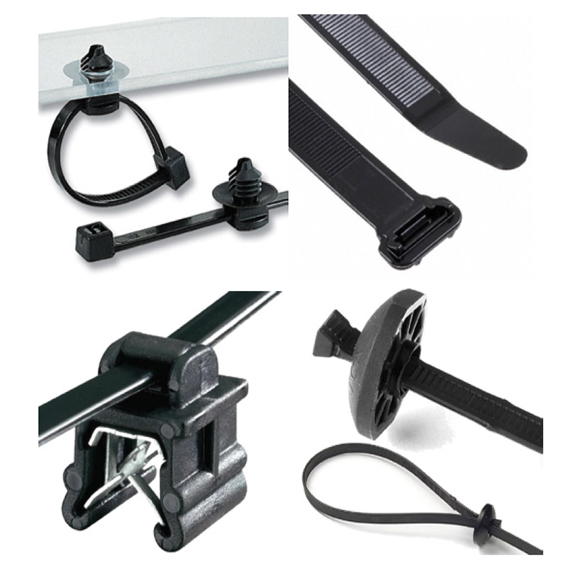 Assortiment d'attaches pour câbles et de supports (92 pcs)