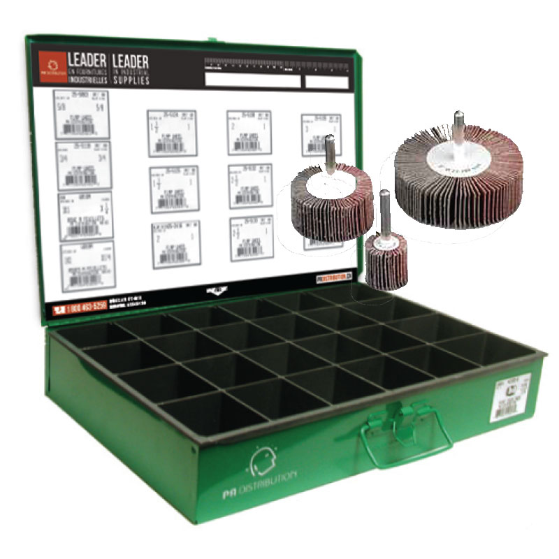 ASSORTIMENT DE ROUES A FEUILLETS SUR TIGE 1/4
