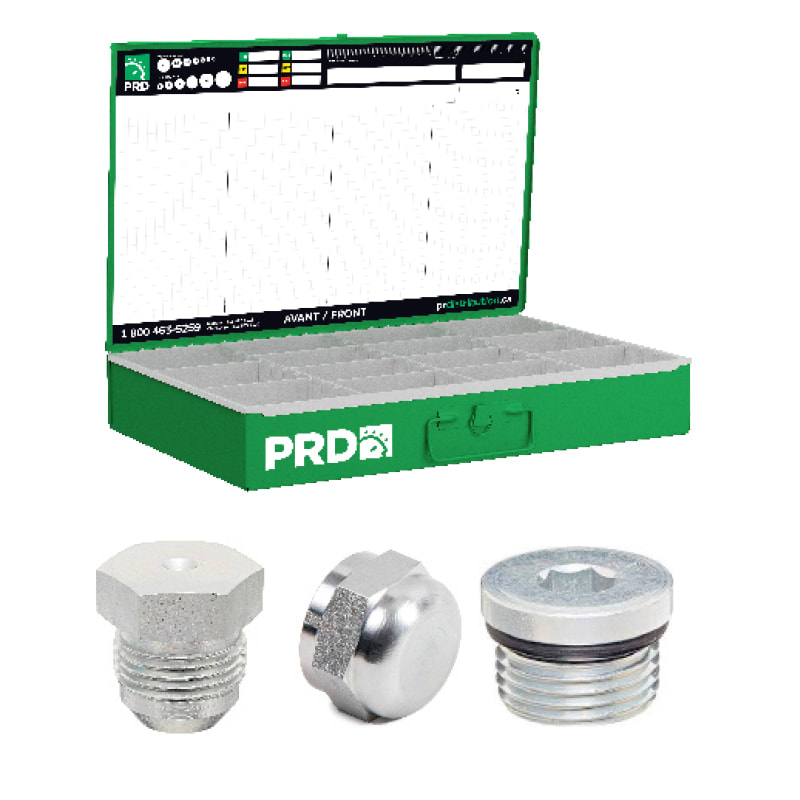 Assortiment hydraulique JIC, bouchons et joints toriques Boss 1/4 à 1-1/4 (162 pcs)