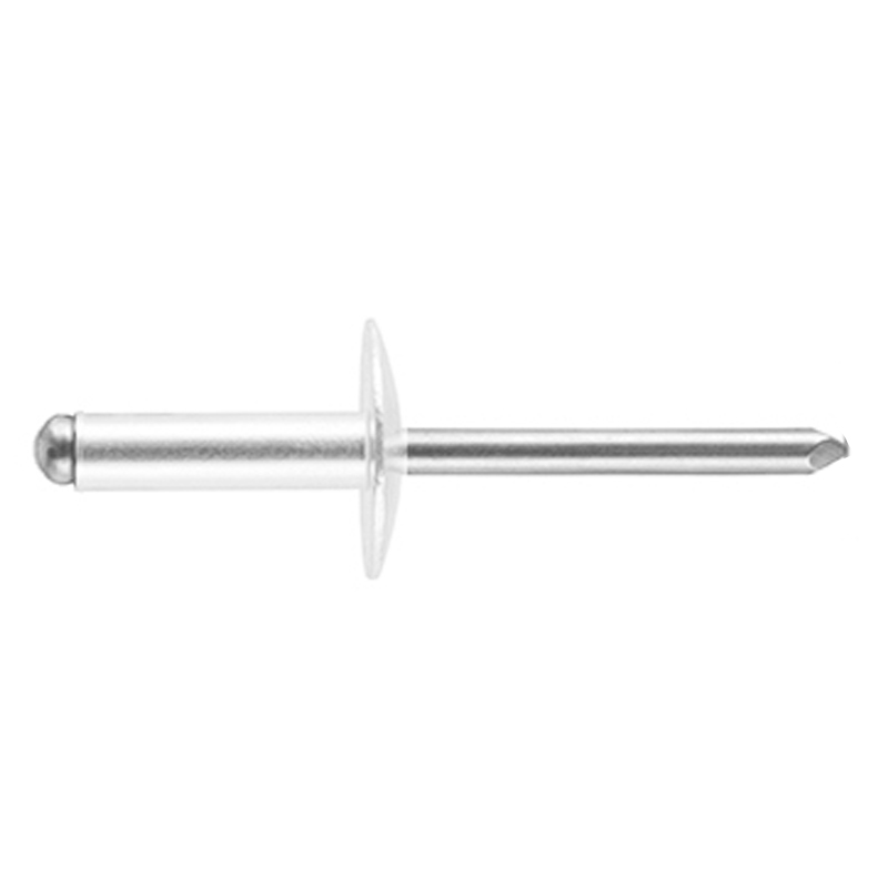 Rivet aveugle ouvert non-structurel 1/8 prise 0.188 - 0.250 aluminium / aluminium tête large