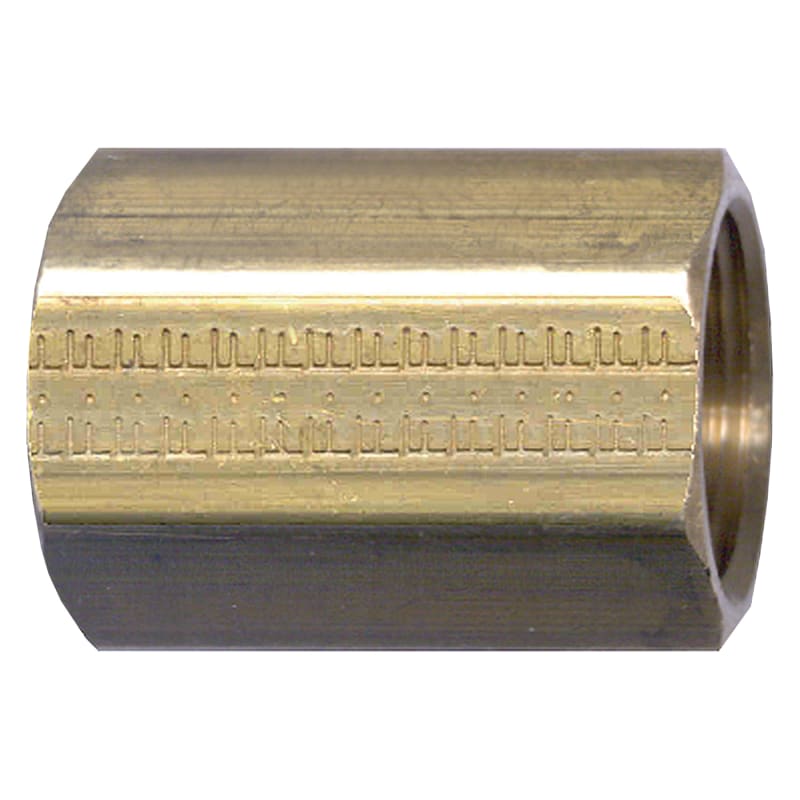 Brass straight coupling 1/8 F-NPT